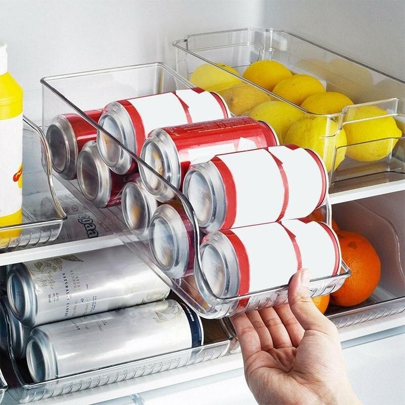 Réfrigérateur Organisateur Boissons Transparent Titulaire Pour Réfrigérateur Congélateur De Stockage De Cuisine Armoires Contenant