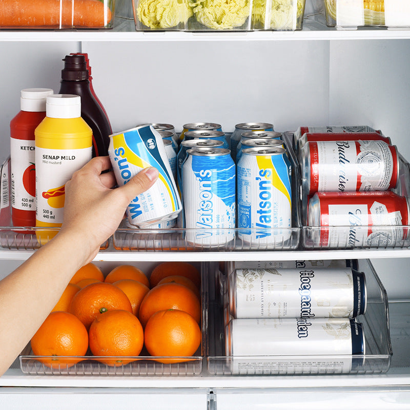 Réfrigérateur Organisateur Boissons Transparent Titulaire Pour Réfrigérateur Congélateur De Stockage De Cuisine Armoires Contenant