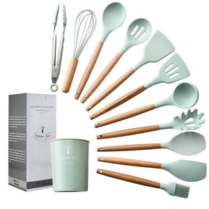 11 pcs  bâton spatule cuisine ustensiles de cuisine ensemble